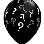 Globo signo de interrogación para descubrimiento del sexo